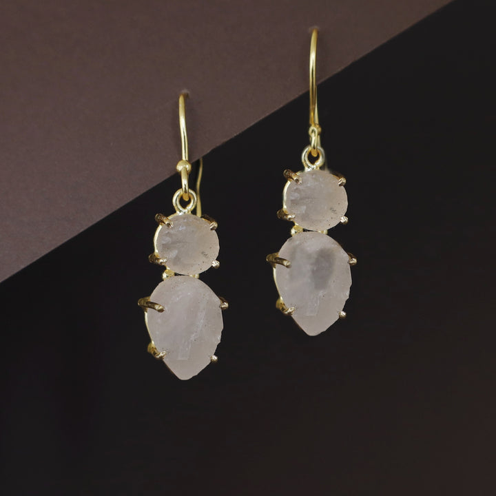 Jaxie Claw Circle Drop Raw Stone Drop