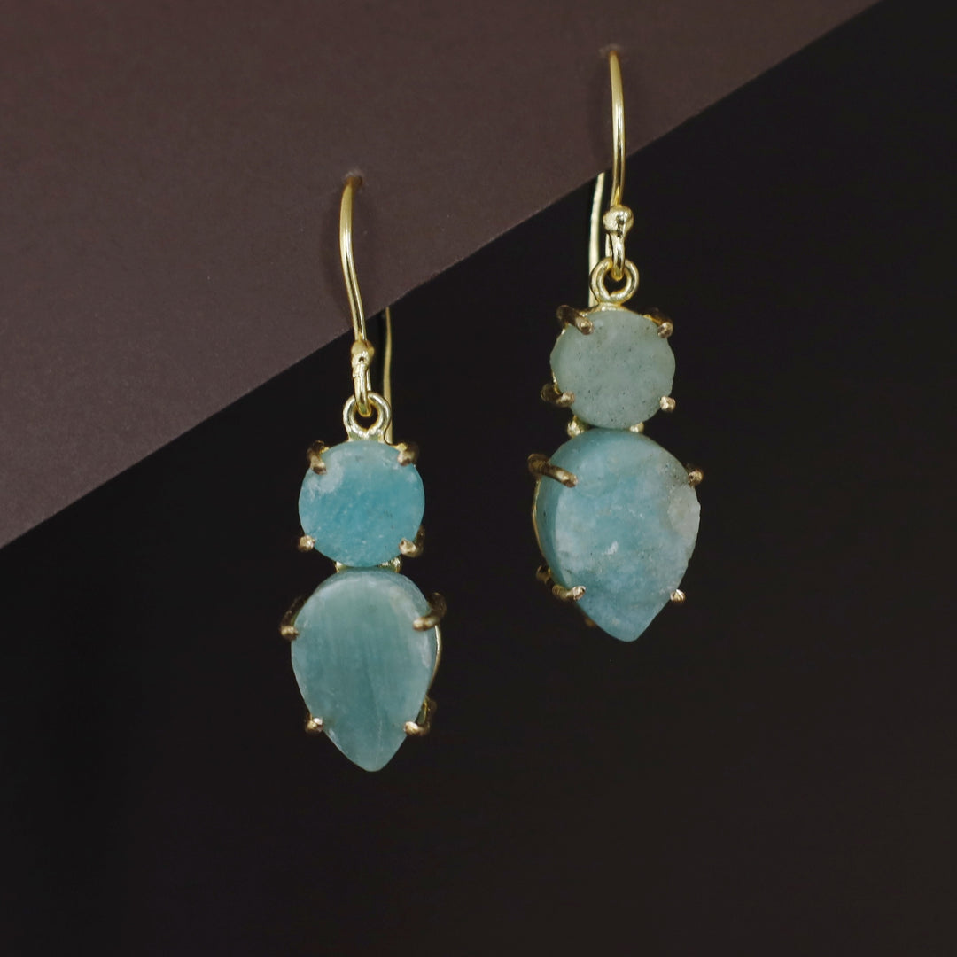 Jaxie Claw Circle Drop Raw Stone Drop