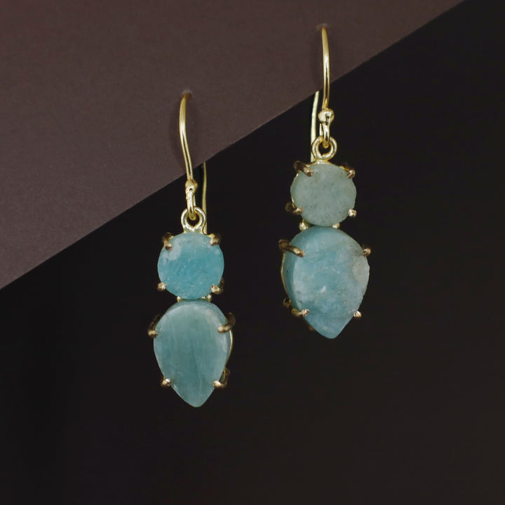 Jaxie Claw Circle Drop Raw Stone Drop