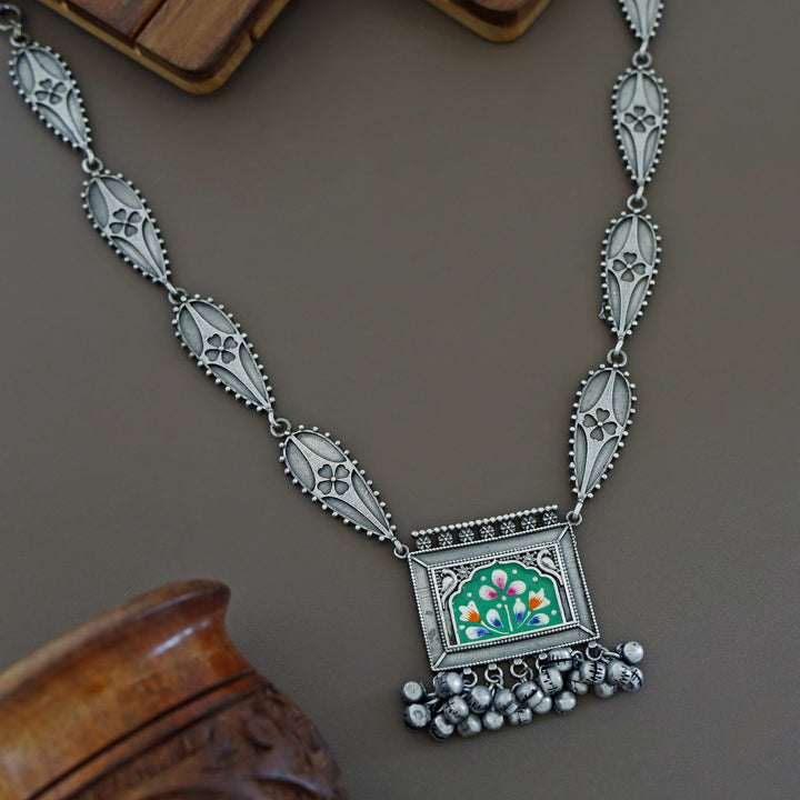 Fariha Antique Hand Painted Ghungroo  Neckpiece