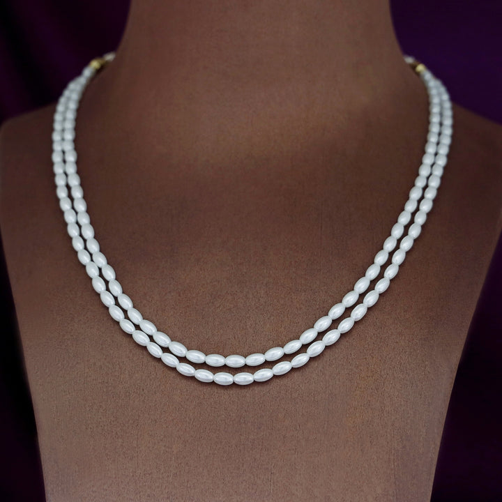 Rice Pearl 2 Layer Neckpiece