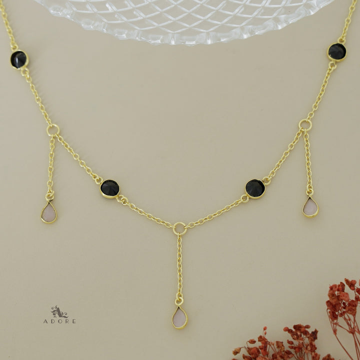 Glossy Drop 7 Stone Neckpiece