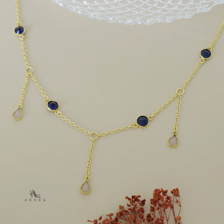 Glossy Drop 7 Stone Neckpiece