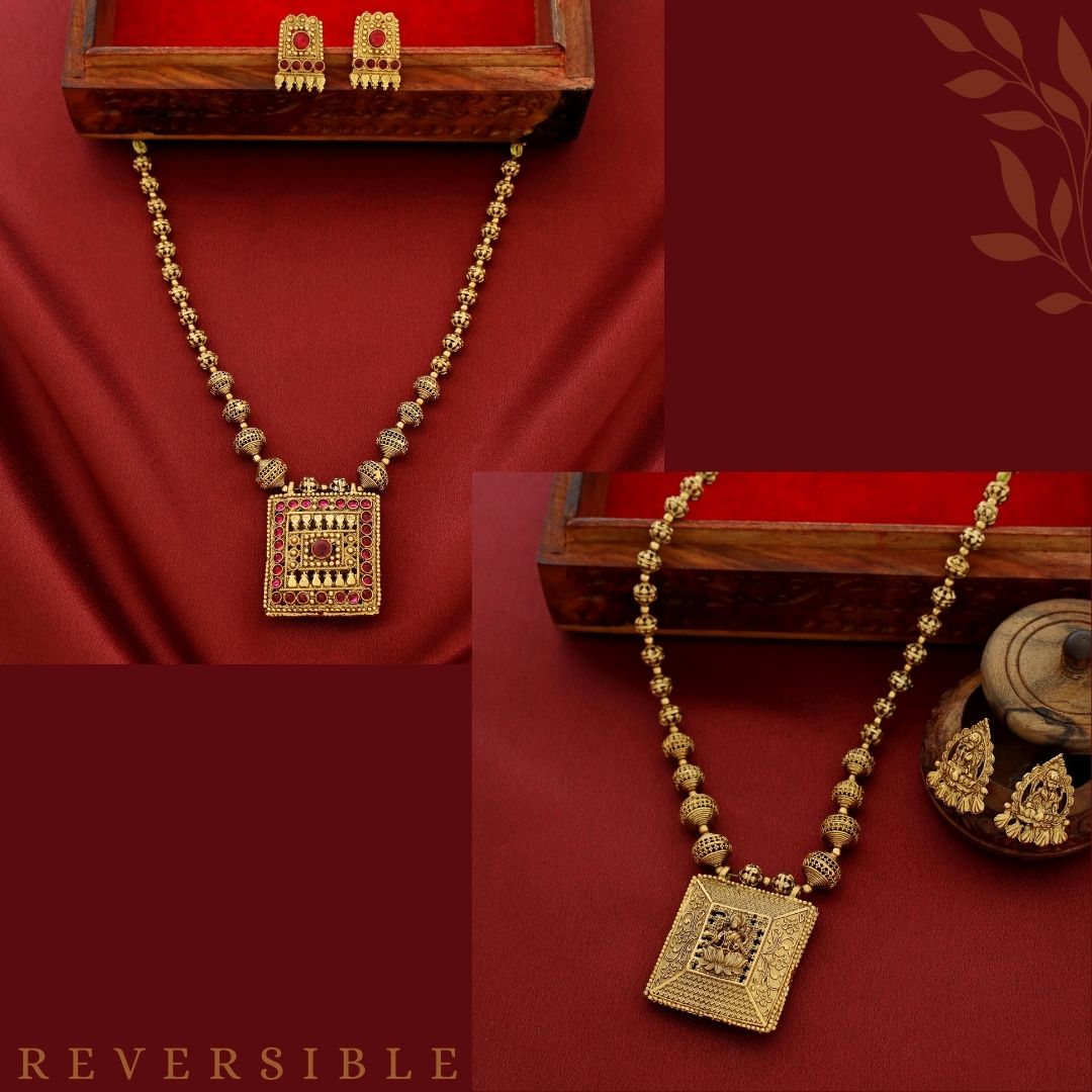 Avantini Reversible Neckpiece With Earrings