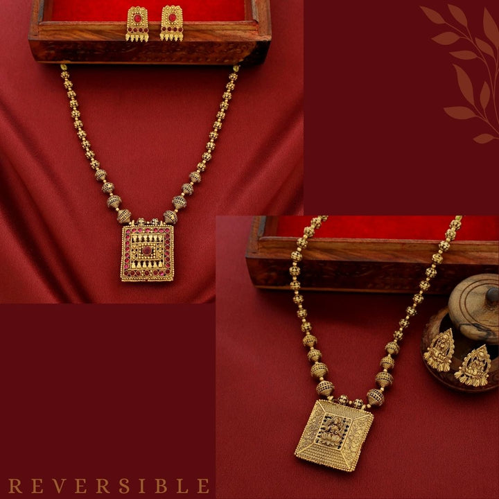 Avantini Reversible Neckpiece With Earrings