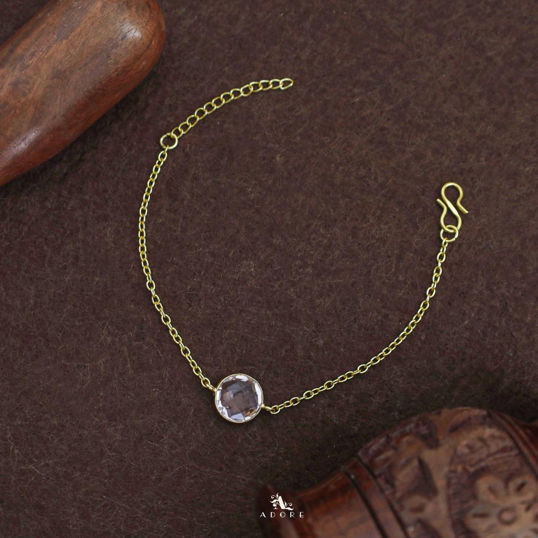Round Glossy Stone Bracelet
