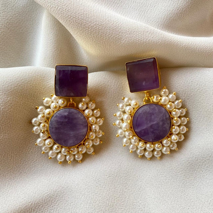 Raw Stone Royal Earrings