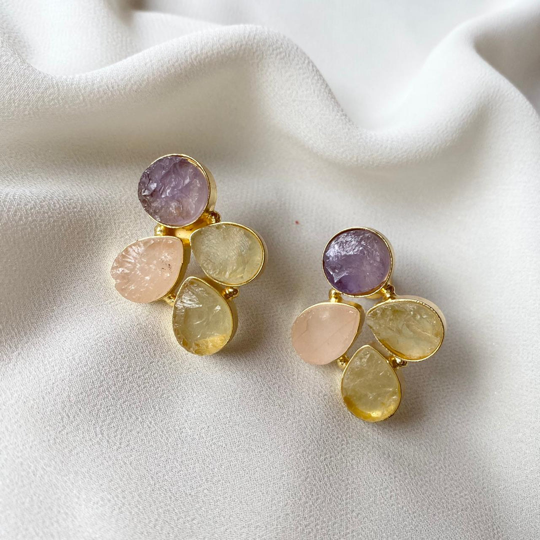 Tricia Raw Stone Earring