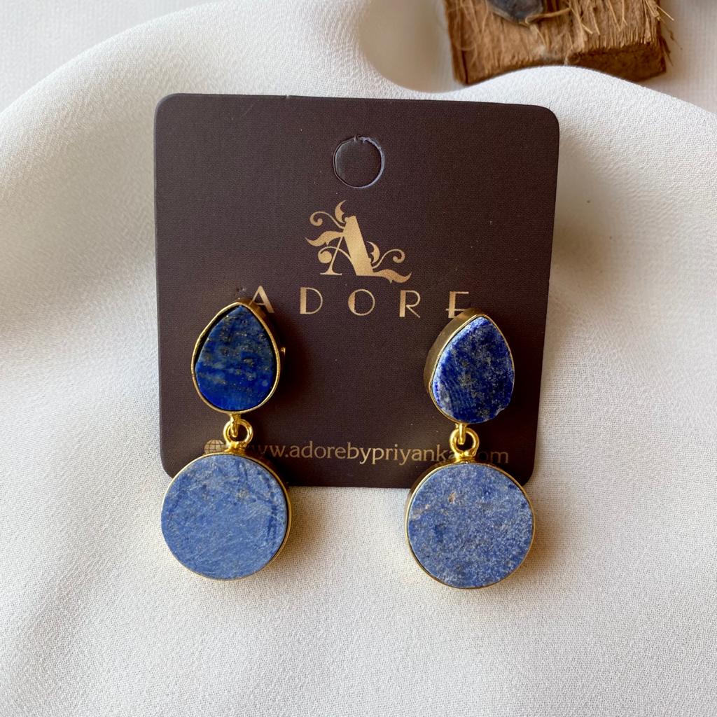 Tilak Raw Stone Earrings (Colour Options)