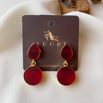 Tilak Raw Stone Earrings (Colour Options)