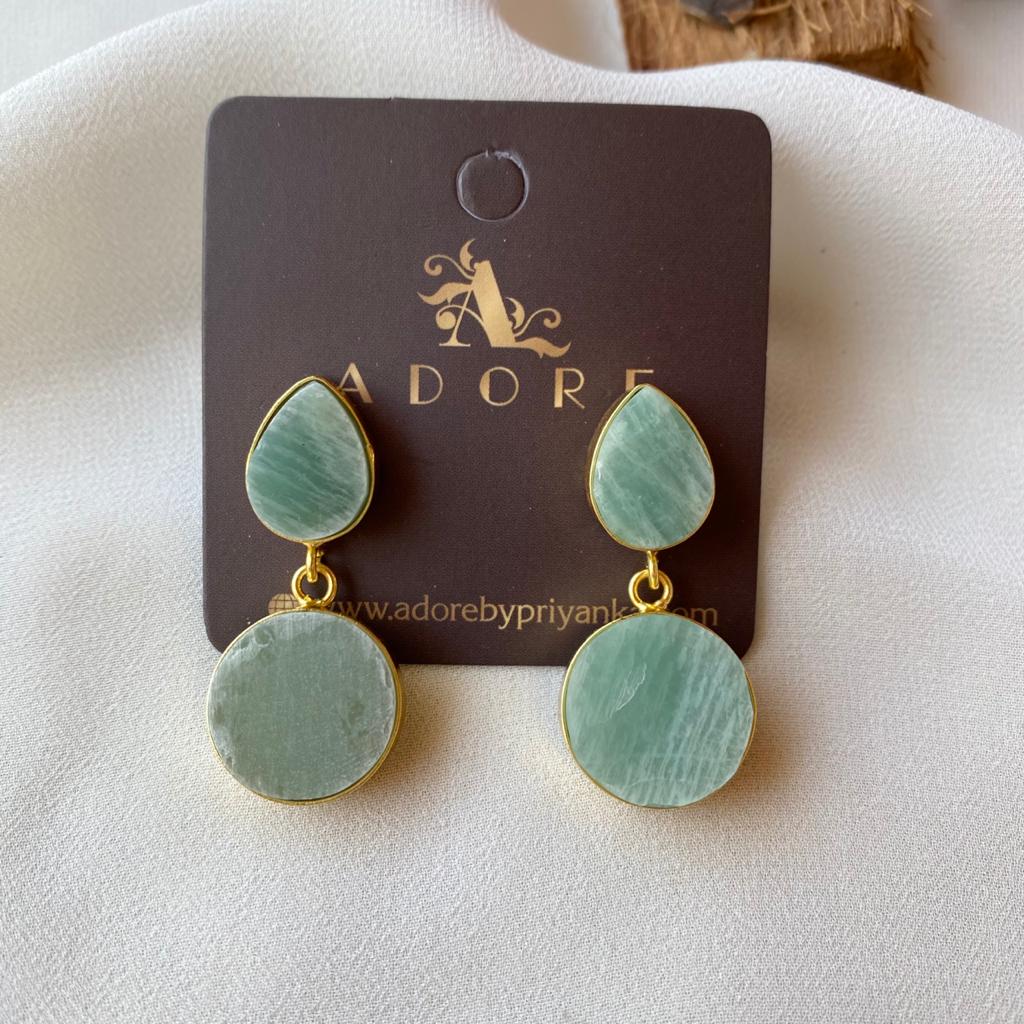 Tilak Raw Stone Earrings (Colour Options)