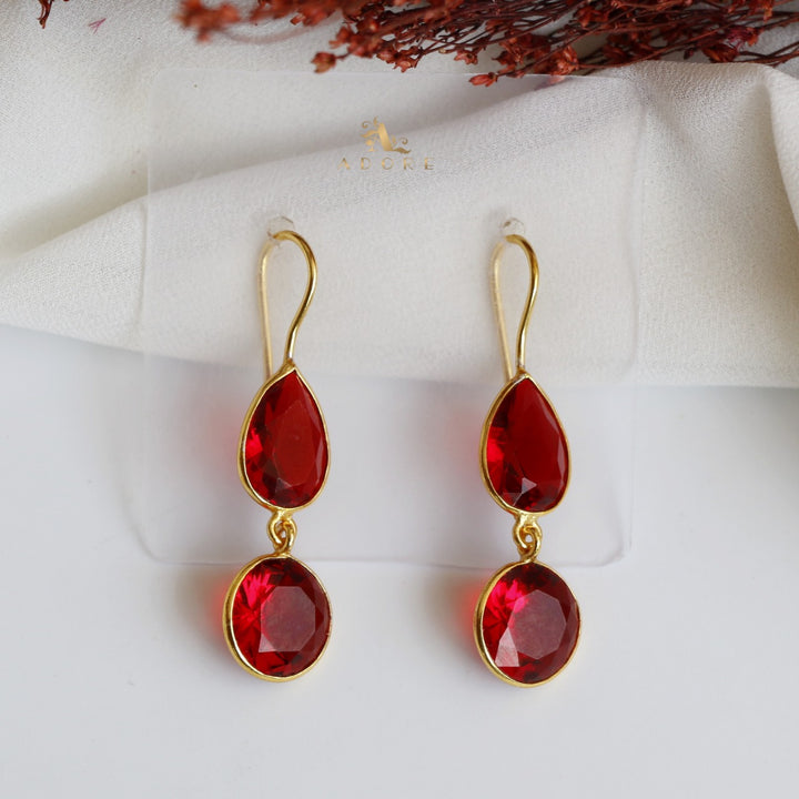Glossy Drop Circle Earring