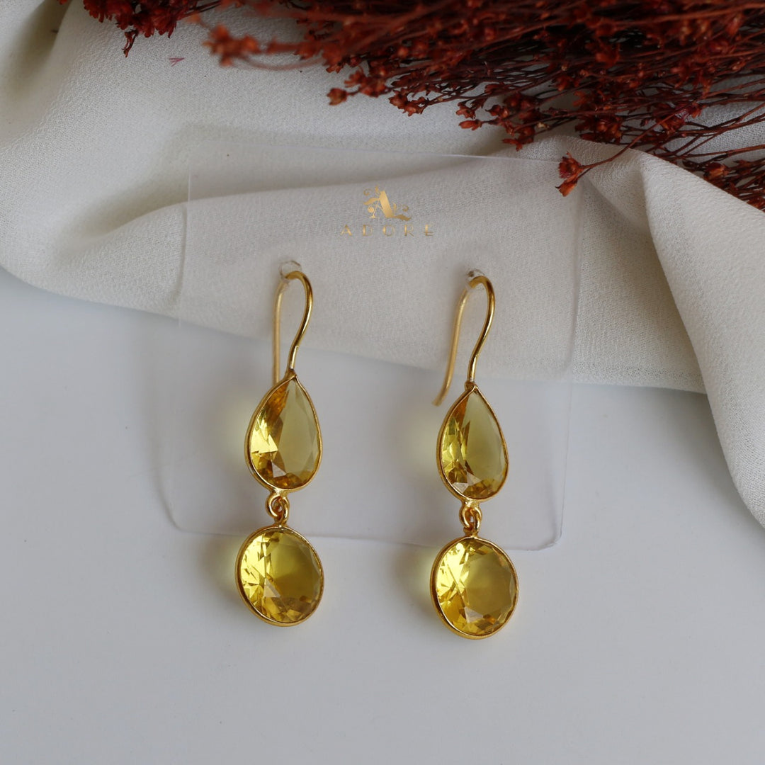 Glossy Drop Circle Earring