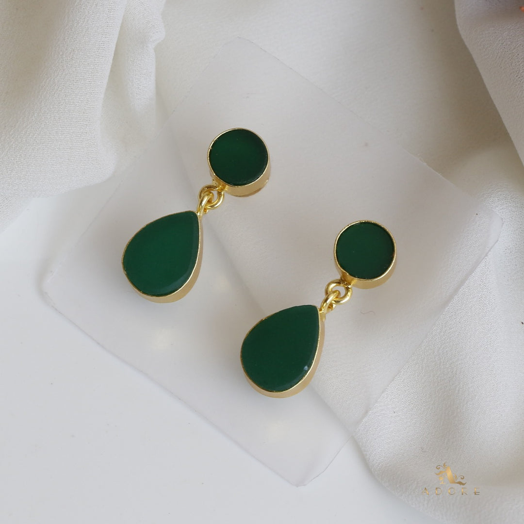Circle And Drop Earring