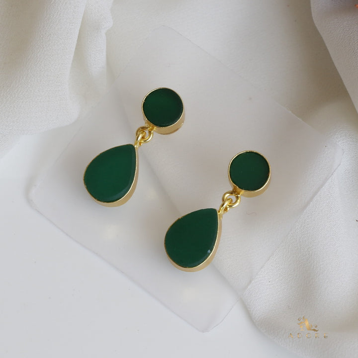 Circle And Drop Earring