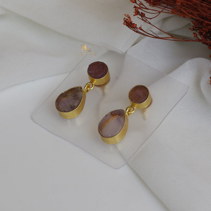 Circle And Drop Earring