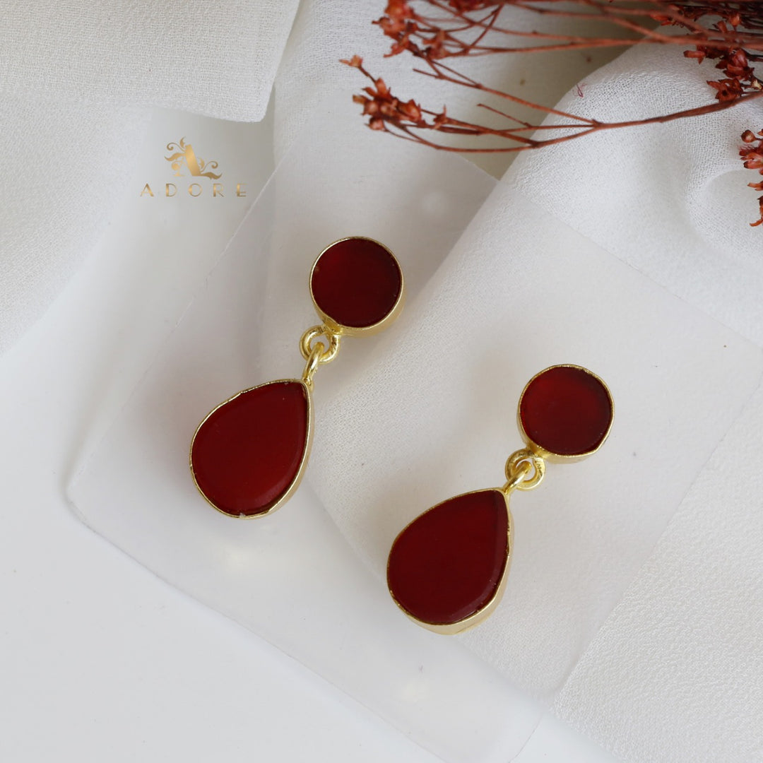 Circle And Drop Earring