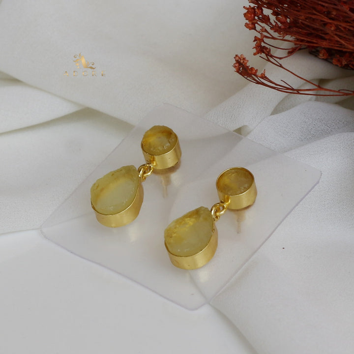 Circle And Drop Earring