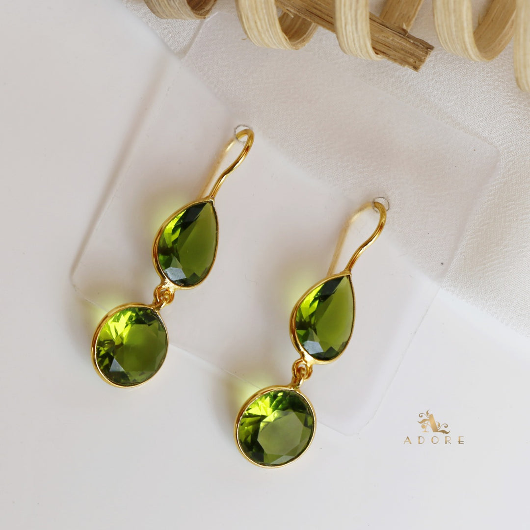 Glossy Drop Circle Earring