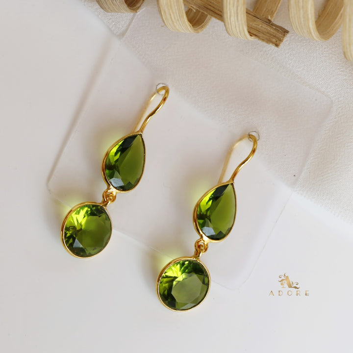 Glossy Drop Circle Earring