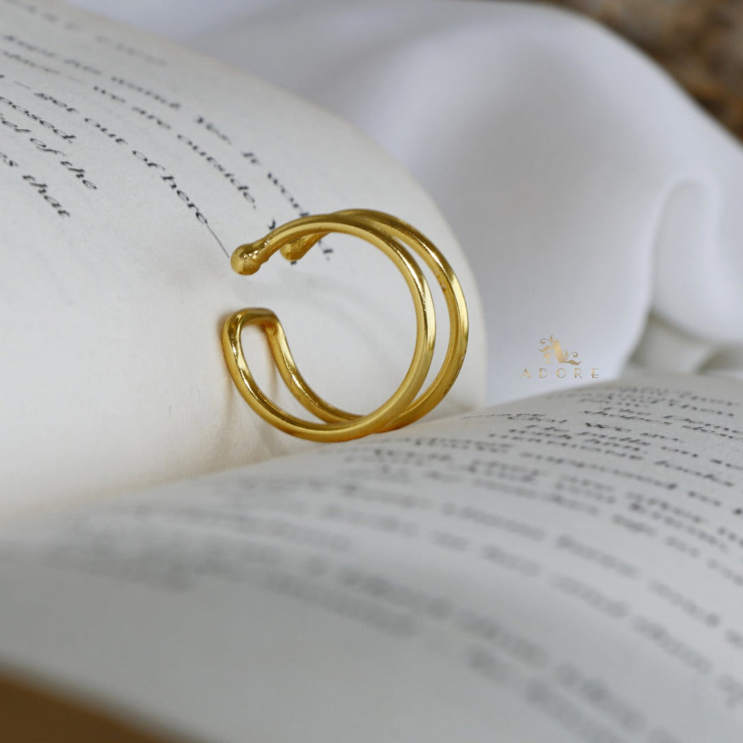 Golden 2 Layer Ring