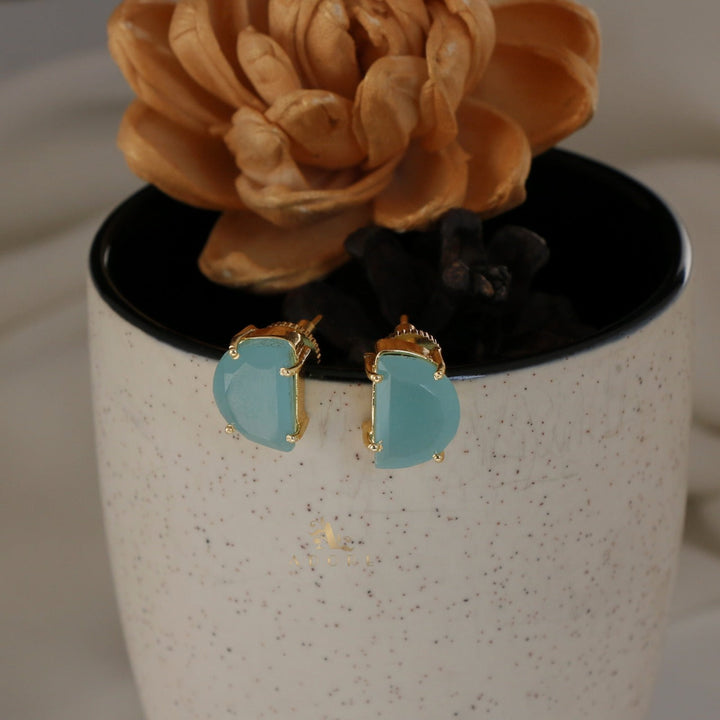 Memphis Semi Circle Glossy Stud