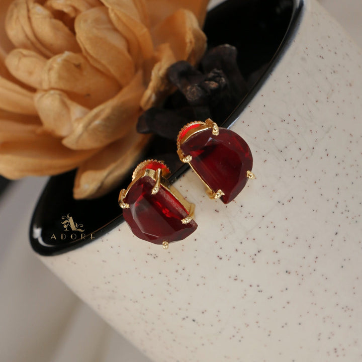Memphis Semi Circle Glossy Stud