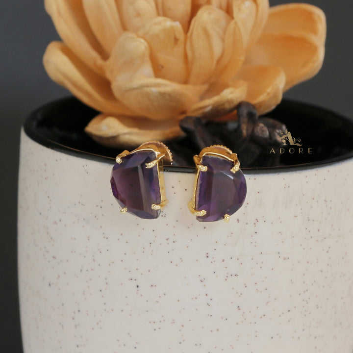 Memphis Semi Circle Glossy Stud