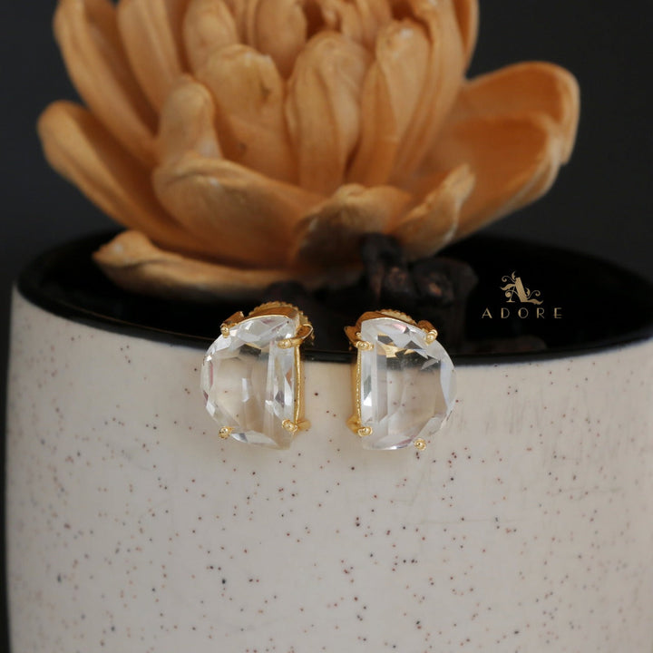Memphis Semi Circle Glossy Stud