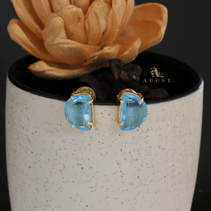 Memphis Semi Circle Glossy Stud