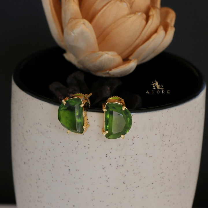 Memphis Semi Circle Glossy Stud