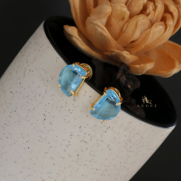 Memphis Semi Circle Glossy Stud