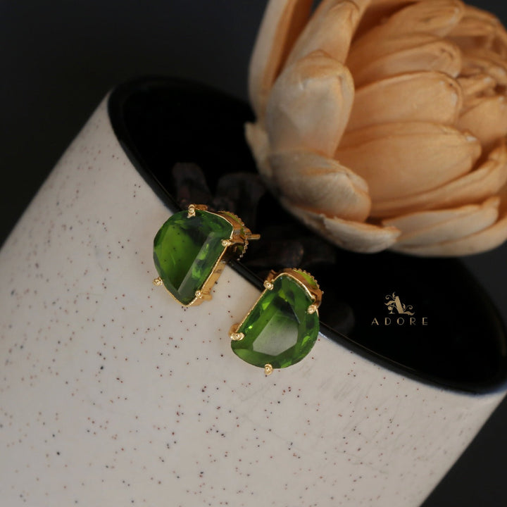 Memphis Semi Circle Glossy Stud
