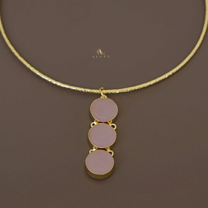 Textured Kendall 3 Stone Neck Cuff