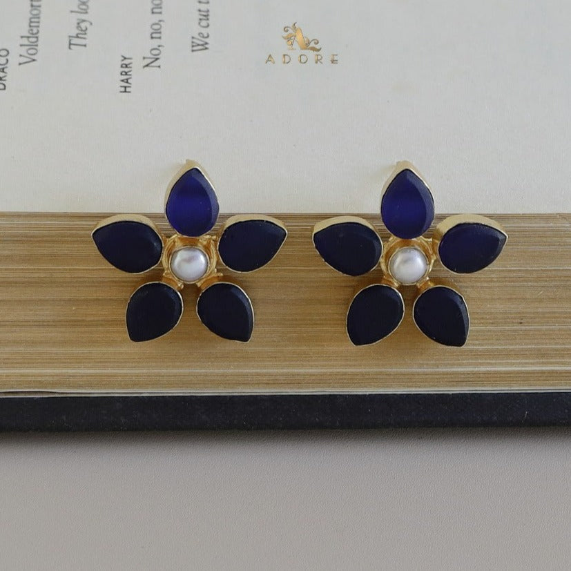 Adore Raw Stone - Flower Earring (Colours Available)