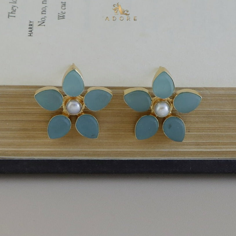 Adore Raw Stone - Flower Earring (Colours Available)
