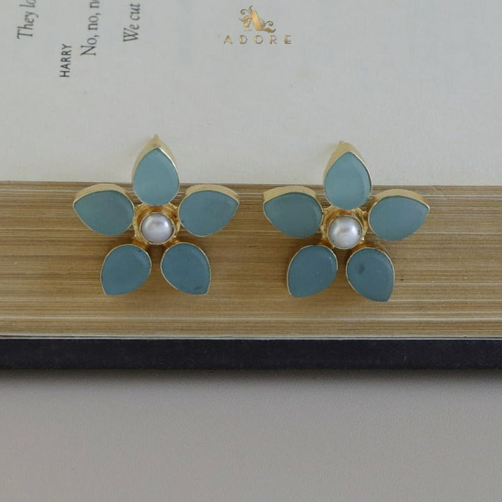 Adore Raw Stone - Flower Earring (Colours Available)