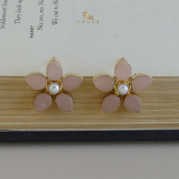 Adore Raw Stone - Flower Earring (Colours Available)