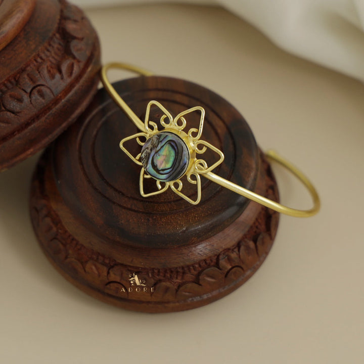 Abalone Flower Bangle