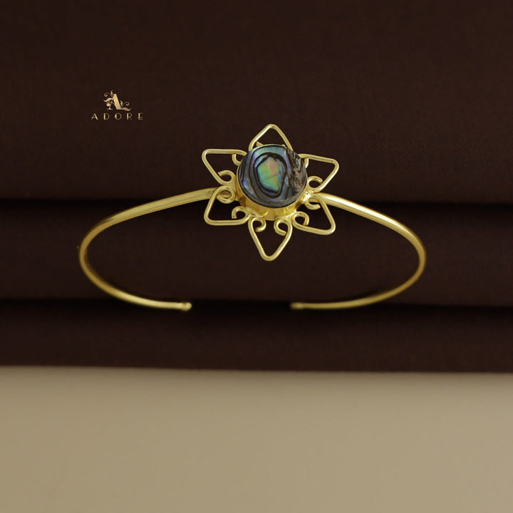 Abalone Flower Bangle