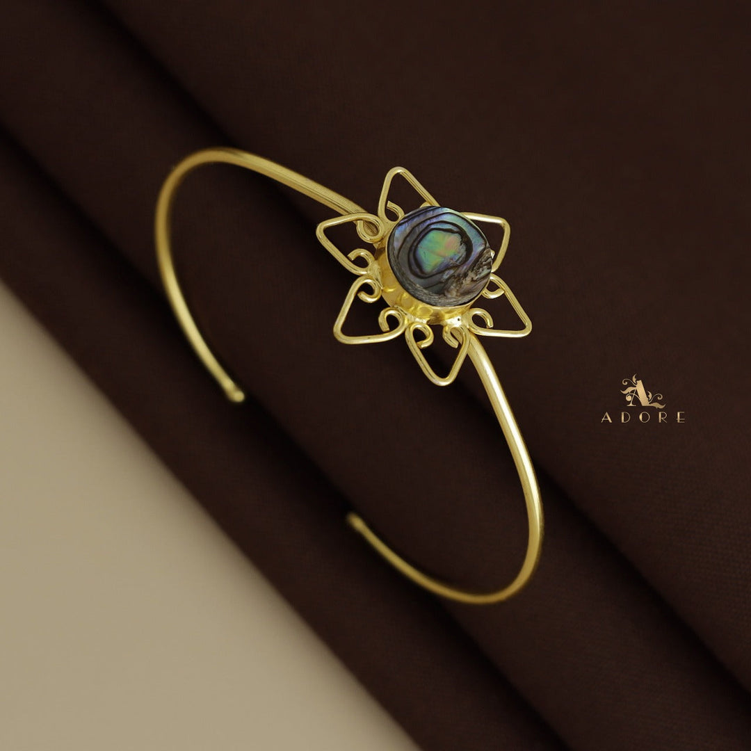 Abalone Flower Bangle