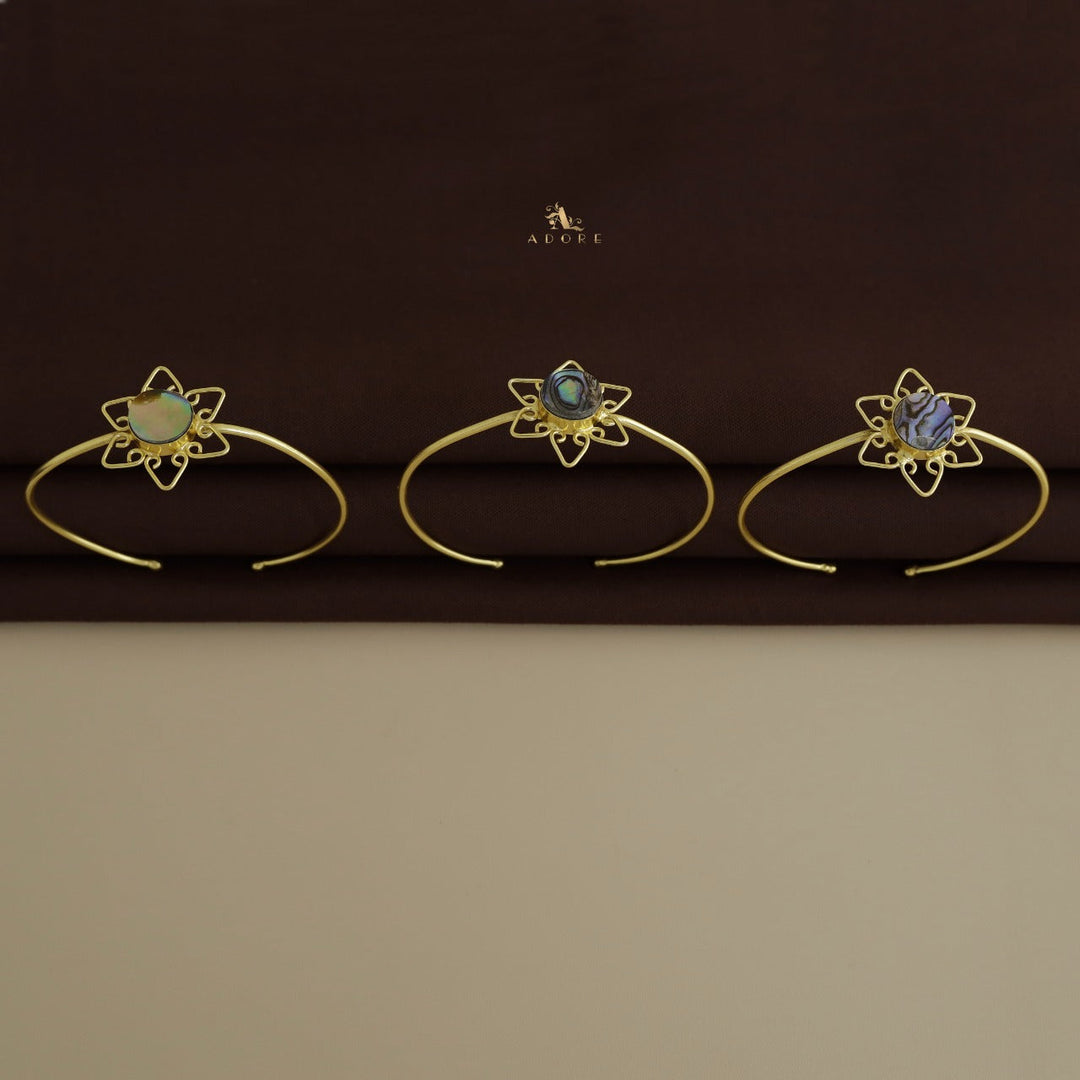 Abalone Flower Bangle