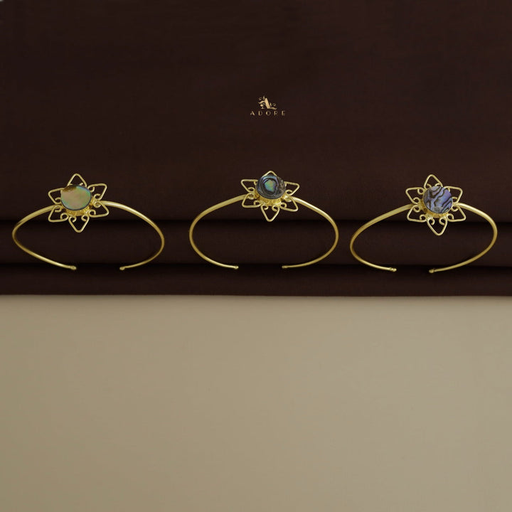 Abalone Flower Bangle
