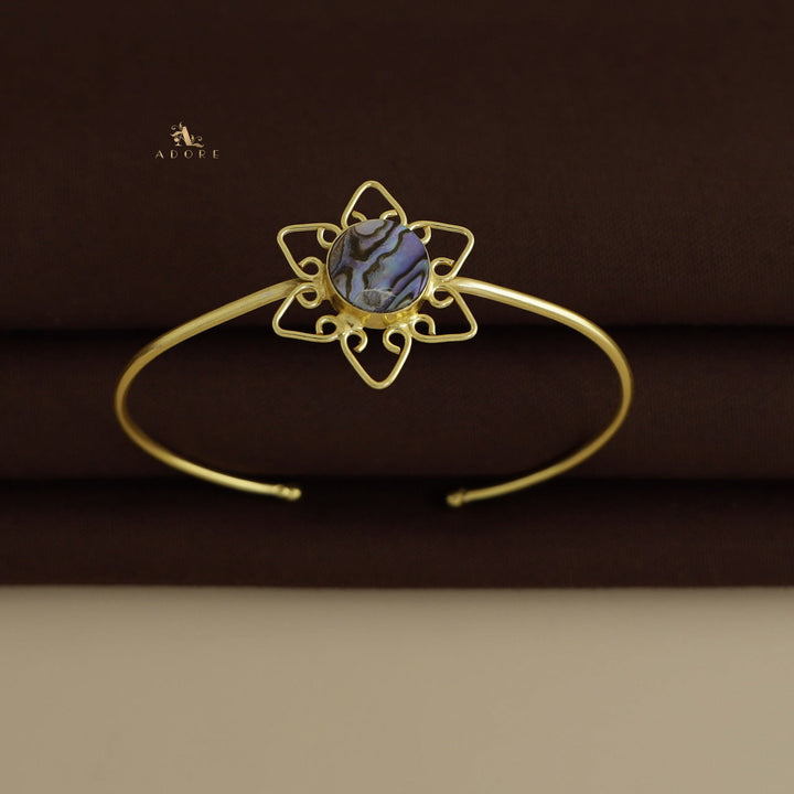 Abalone Flower Bangle