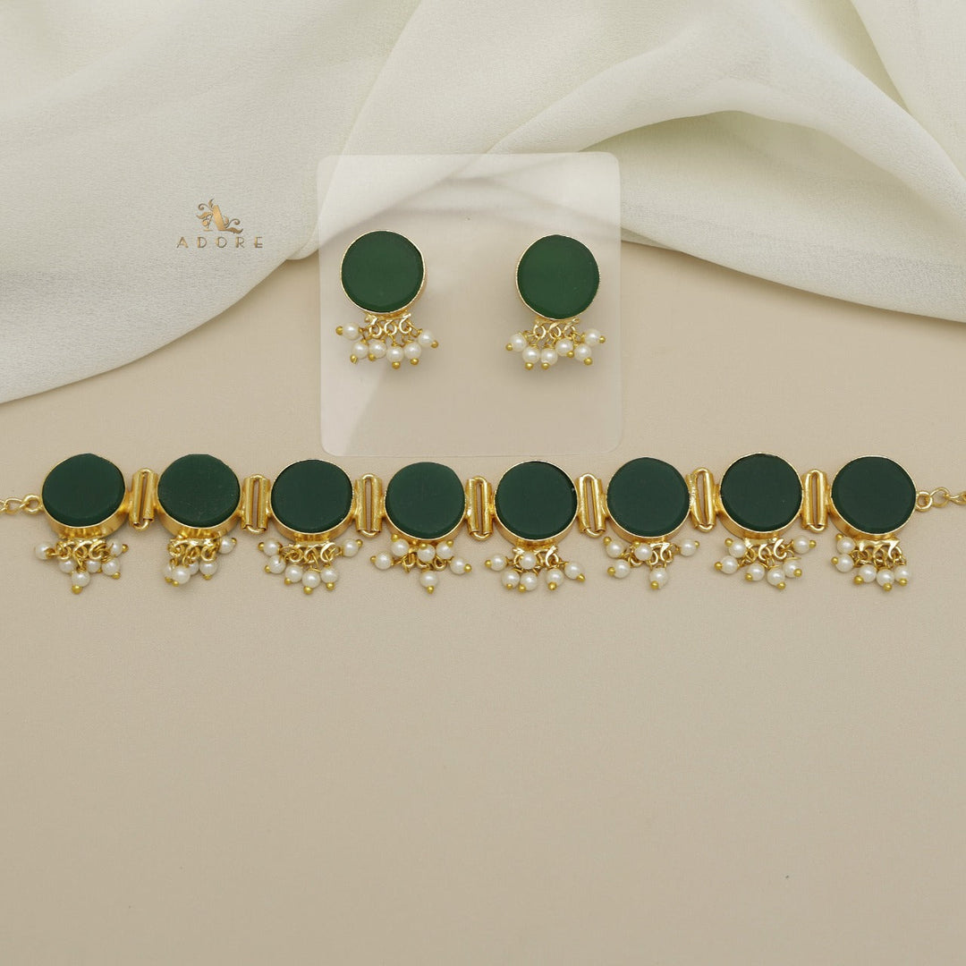 Alessandra Raw Stone Pearl Choker With Stud
