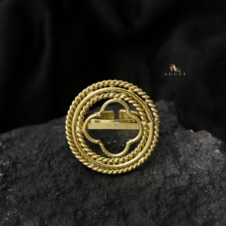 Twisted Golden Neysa Ring