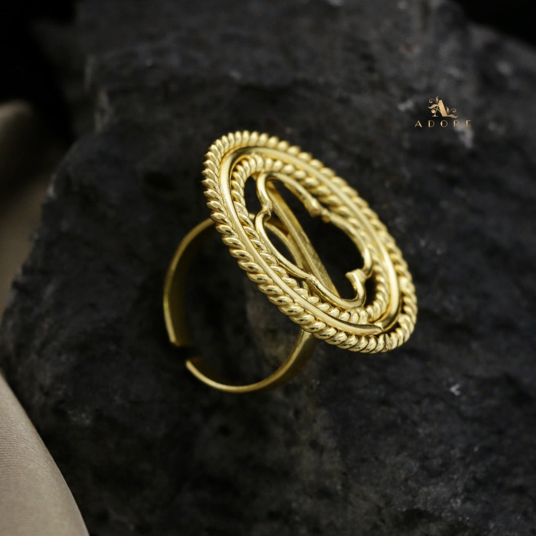 Twisted Golden Neysa Ring