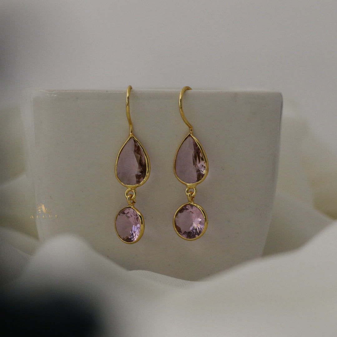 Glossy Drop Circle Earring