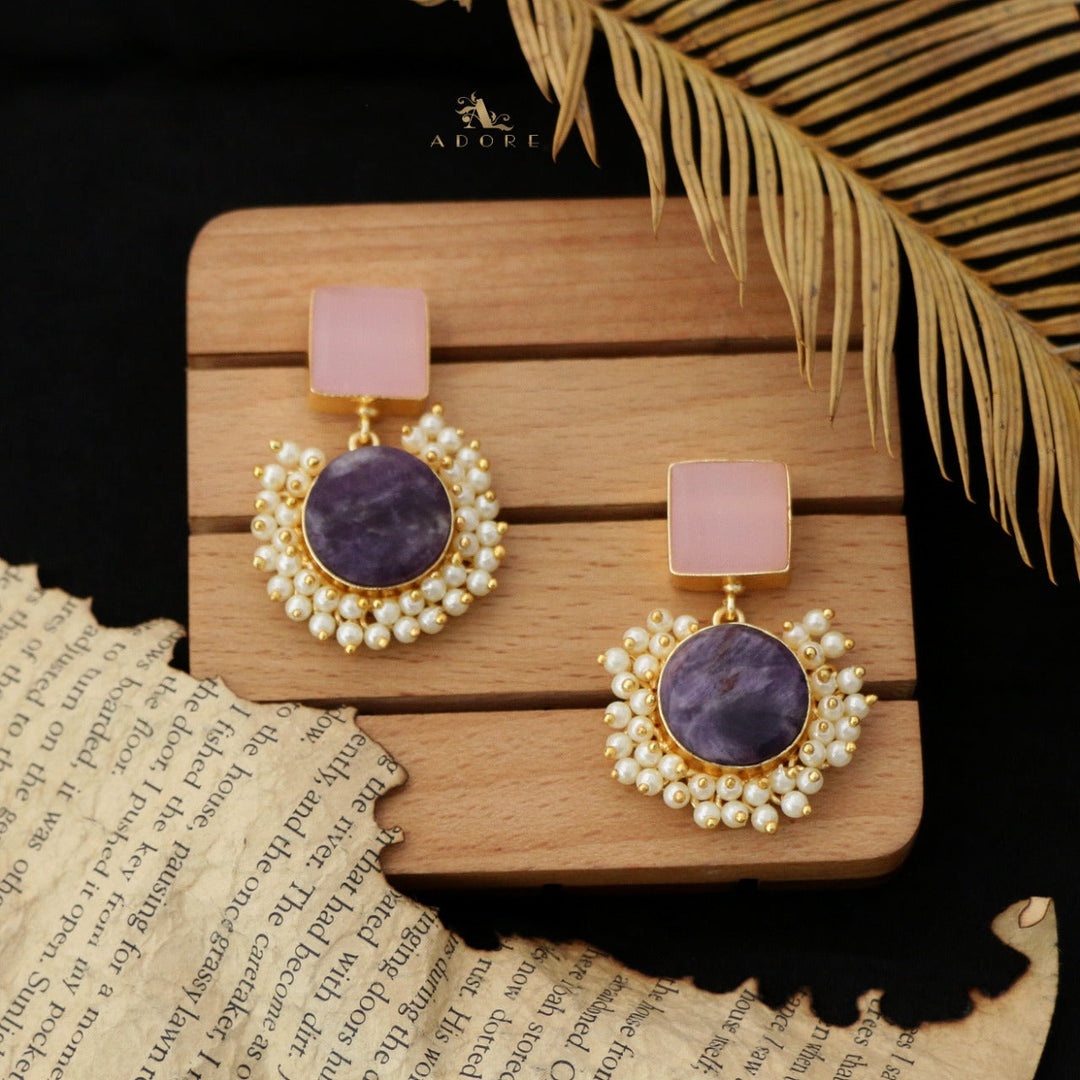 Raw Stone Royal Earrings