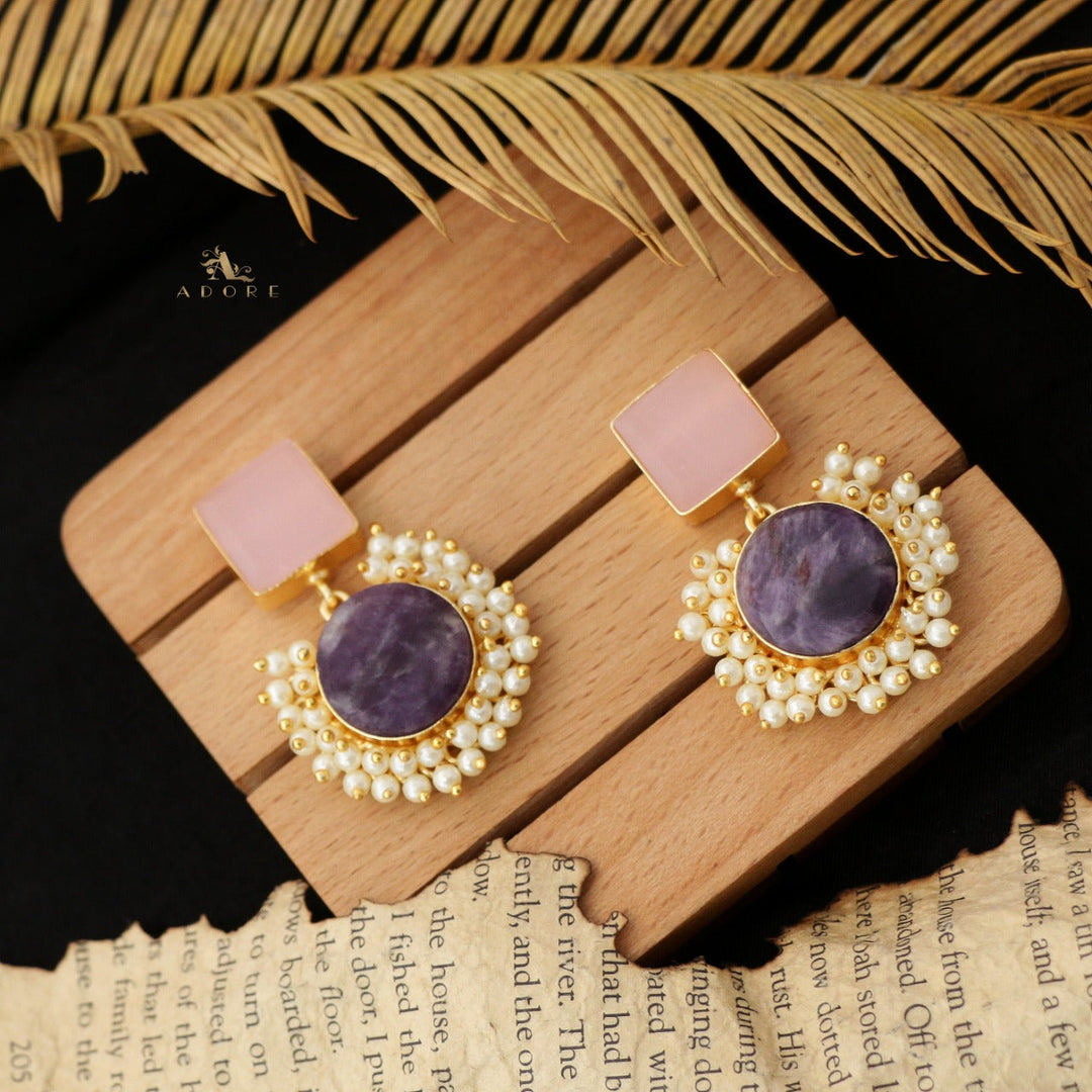 Raw Stone Royal Earrings